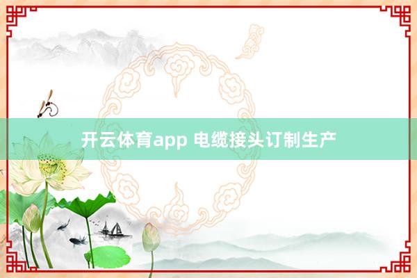 开云体育app 电缆接头订制生产
