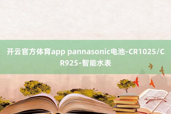 开云官方体育app pannasonic电池-CR1025/CR925-智能水表